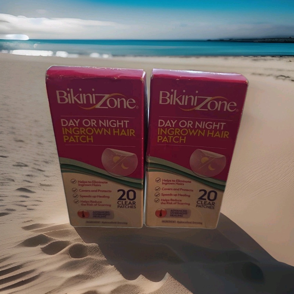 2X Bikini Zone Day or Night Hydrocolloid Ingrown Hair Patches 20 Patches New